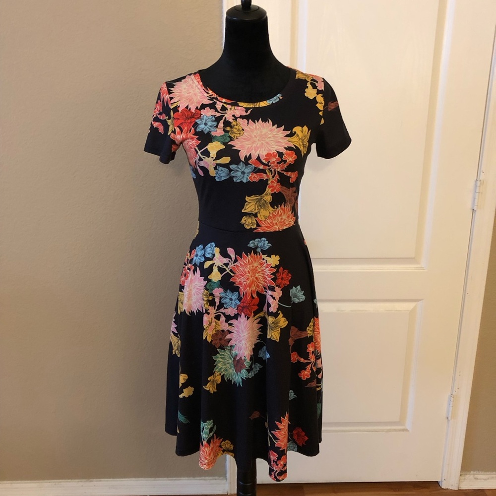 Floral fit and flare dress